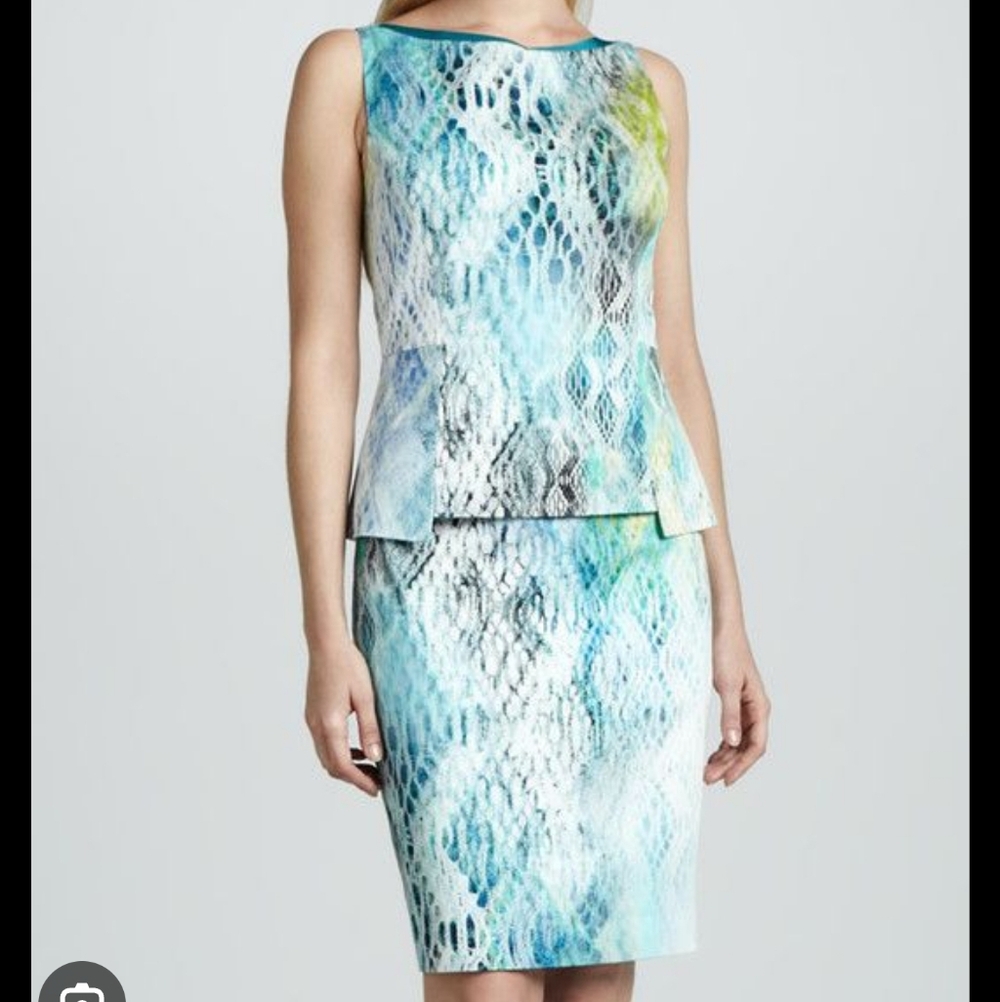 Elie Tahari Sheath Dress w/ Peplum Sz 4